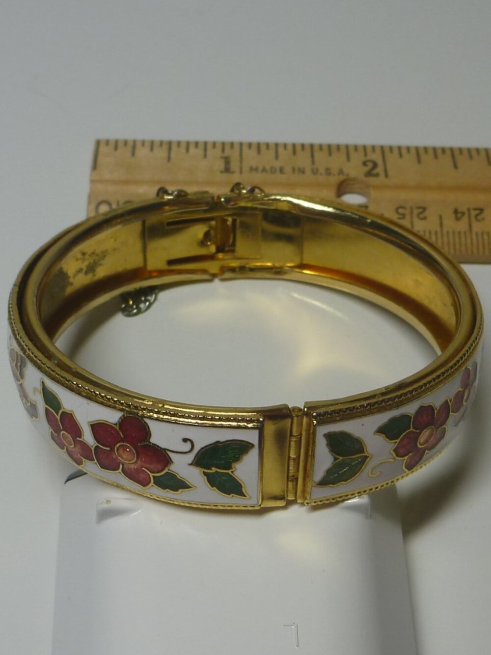 Vintage Costume Jewelry Lot - Laurel Burch Cat Pin, Cloisonné Bangle, and More - Picture 8 of 16